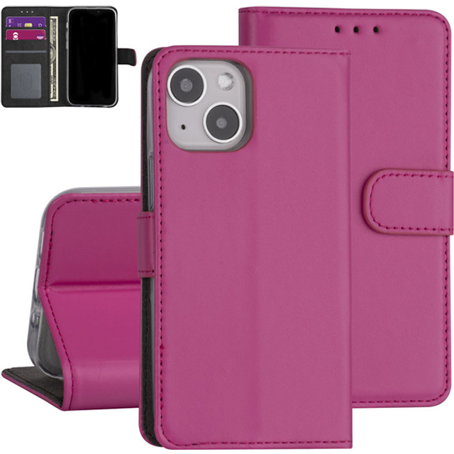 Plånboksfodral iPhone 13 Mini Rosa med Ställ