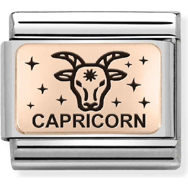 Nomination Classic Rose Gold Star-Sign Capricorn Zodiac Charms