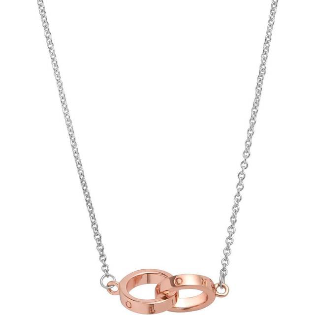 Olivia Burton Rose Gold + Silver Interlink Necklace - Adjustable