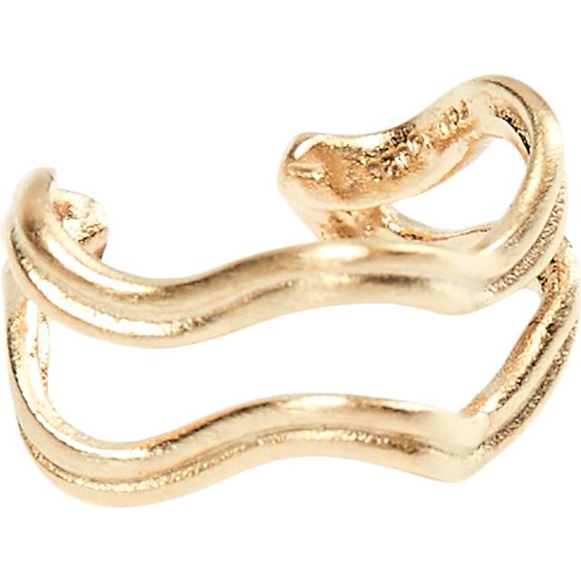 Pernille Corydon Double Wave Örhängen Single 18 kt. Guldpläterad Silver e-457-gp - Dam - 925 Sterling Silver - Gold