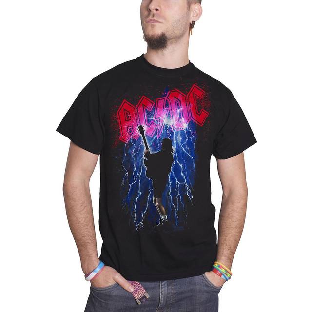 Acdc men's ac/dc thunderstruck t-shirt, black (black black), large