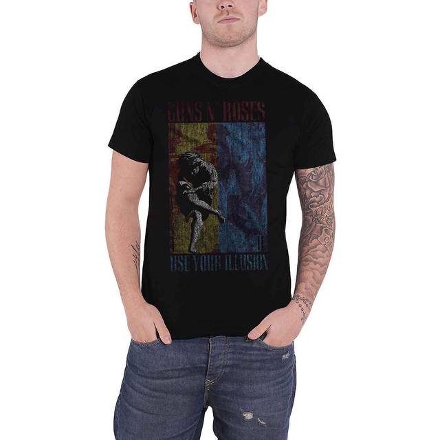 (S, Black) Guns N Roses Use Your Illusion T Shirt