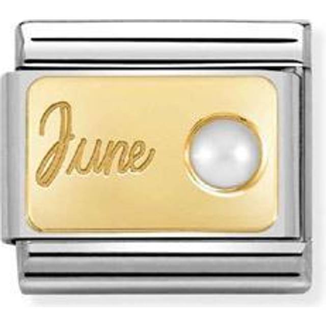 Nomination Classic Silver June White Pearl Birthday &amp; Birthstones