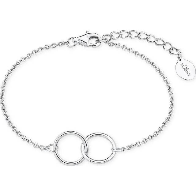 s.Oliver armband 925 sterling silver dam armsmycken, 16+3 cm, silver, Kommer i smycken presentförpackning, 2017138