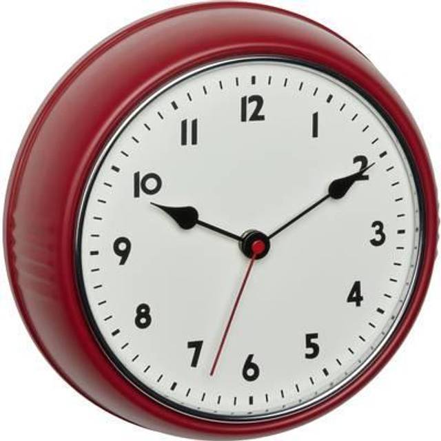 TFA Dostmann Retro radiostyrd väggklocka, 60.3541.09, vintageklocka, analog, tillverkad av metall, beige