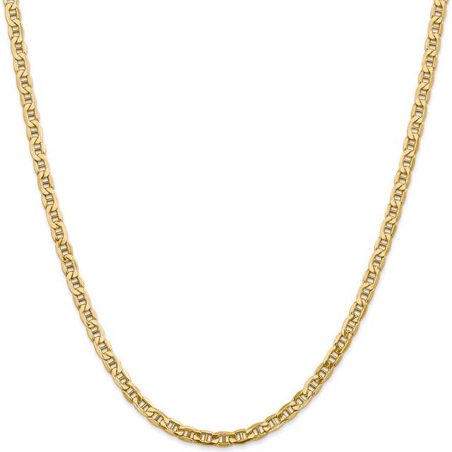 Quality Gold BC100-20 14K Yellow Gold 4 mm Semi-Solid 20 in. Anchor Chain