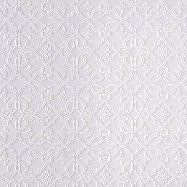 Anaglypta - Textured Maxwell White Paintable Vinyl Wallpaper Luxury RD0671 - White