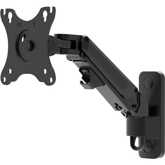Workstream by Monoprice Adjustable Gas Spring 1-Segment Wall Mount for Monitors Up To 27in - Black