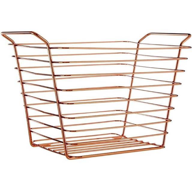 Copper-Plated Wire Basket | Rose Gold Storage Basket