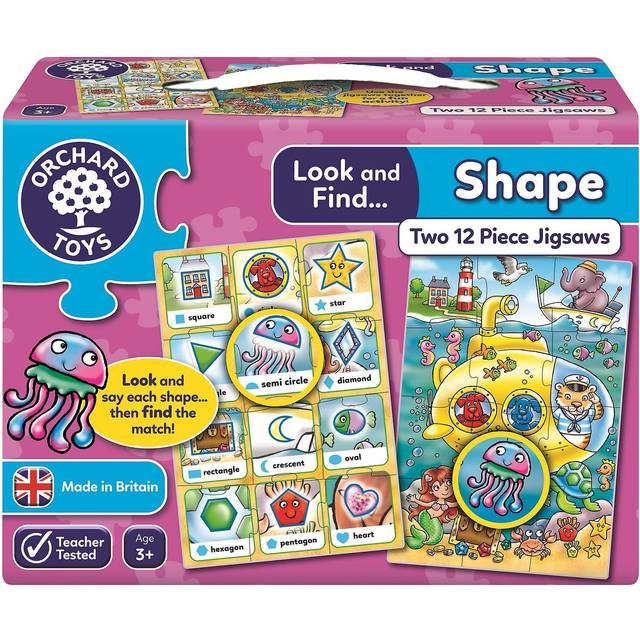 Orchard Toys Look and Find Shape Jigsaw Puzzle - 2 jigsaws in a box