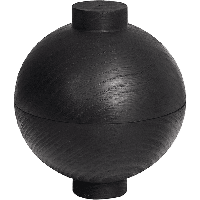 Kristina Dam Studio Wooden Sphere bowl Ø12x15 cm Black