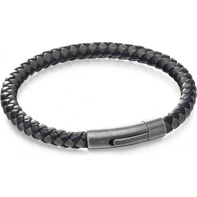 Fred Bennett Stainless Steel Grey Blue Woven Bracelet B5062 - Two Colour