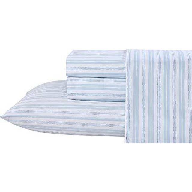 Laura Ashley  Queen Sheets  Soft Sateen Cotton Bedding Set  Sleek  Smooth   Breathable Home Decor Fern Blue  Queen