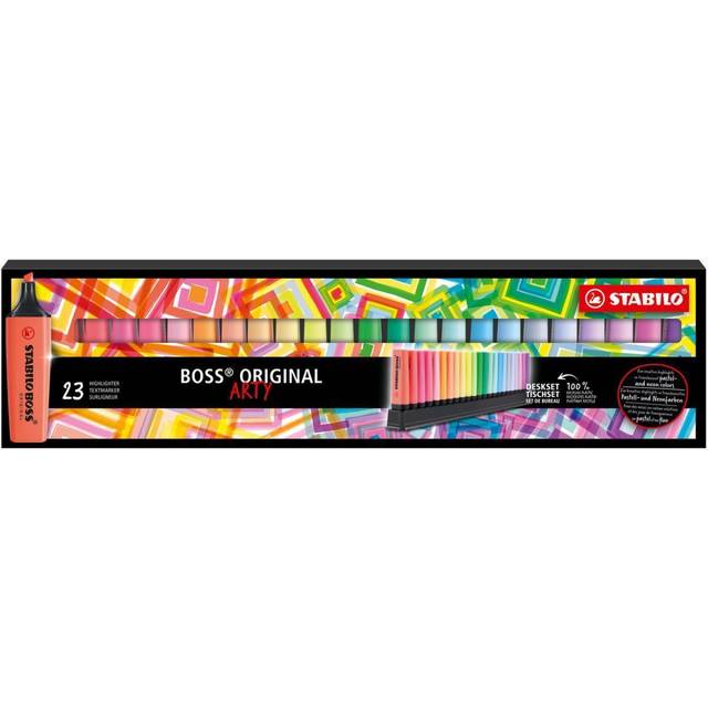 Stabilo Boss Highlighters Original Arty Desk Set of 23 Colours, none