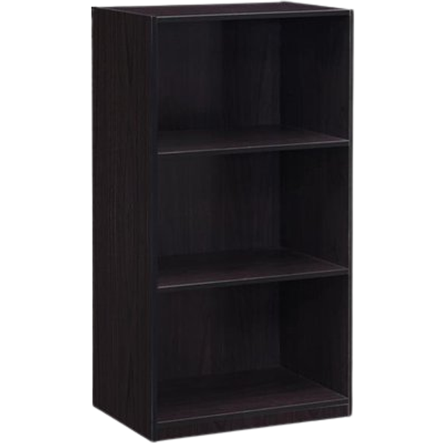 Furinno 99736GYW Basic 3-Tier Bookcase Storage Shelves, French Oak Grey