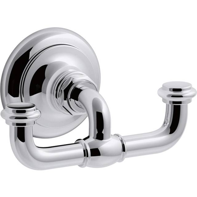 KOHLER K-72572-CP Artifacts Double Robe Hook  Polished Chrome