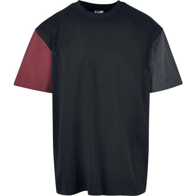 Urban Classics Ekologisk överdimensionerad färgblock T-shirt män t-shirt svart basics, hållbarhet, svart, XXL