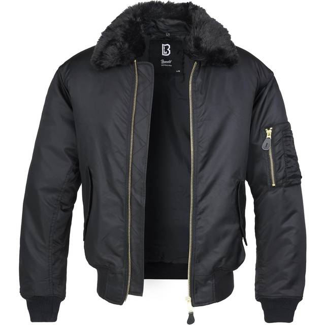 Brandit MA2 Fur Collar Jacket Black M (M)