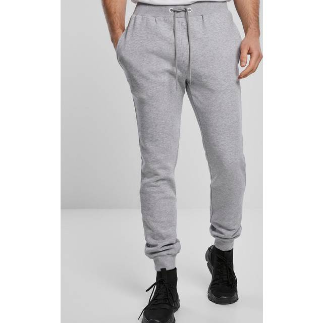 Urban Classics Joggingbyxor för män av ekologisk bomull ekologisk basic sweatpants, sportbyxor för män i många färger, storlekar S–5XL, GRÅ, XXL
