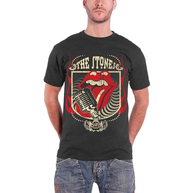 (M, Grey) The Rolling Stones North American Tour 1981 slim fit sub dyeT Shirt
