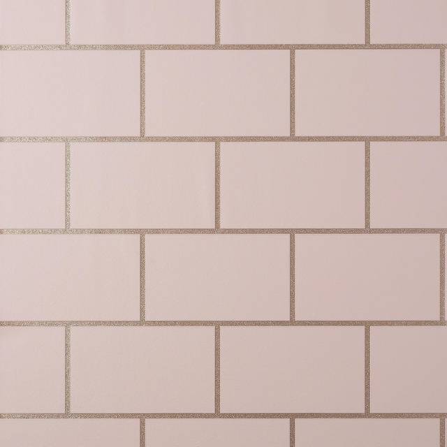 Crown Metro Tile Wallpaper - White/Silver
