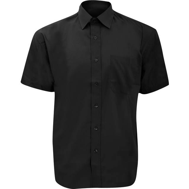 Russell collection mens short sleeve poly-cotton poplin shirt 7 sizes bc1029