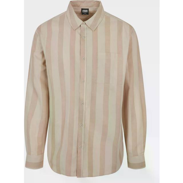 Urban Classics Herr randig skjorta, grön lancer/softseagrass, L
