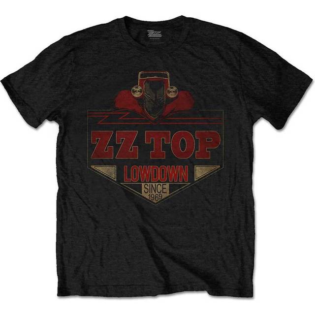 (S, Black) ZZ Top Lowdown Band Logo T Shirt