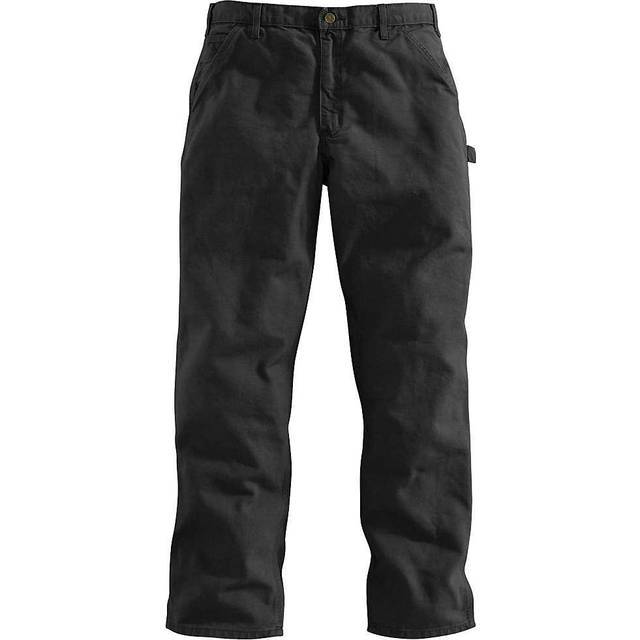 Carhartt mens Loose Fit Washed Duck work utility pants  Black  28W x 3