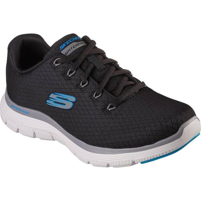Skechers Herr 232231 Sneakers, Svart, Blå, 41 EU