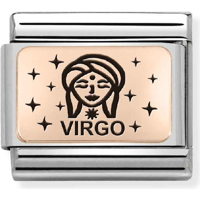 Nomination Classic Rose Gold Star-Sign Virgo Zodiac Charms