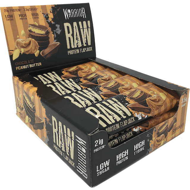 Warrior - Raw Protein Flapjack, Chocolate Peanut Butter - 12 bars