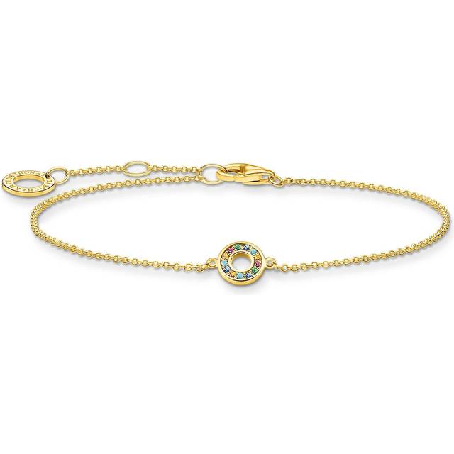 Yellow Gold Multicoloured Circle Bracelet A2000-488-7-L19v