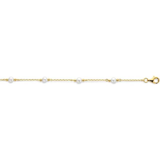 Spirit Icons Athena Pearl Armbånd i Forgyldt Sølv med Ferskvandsperler