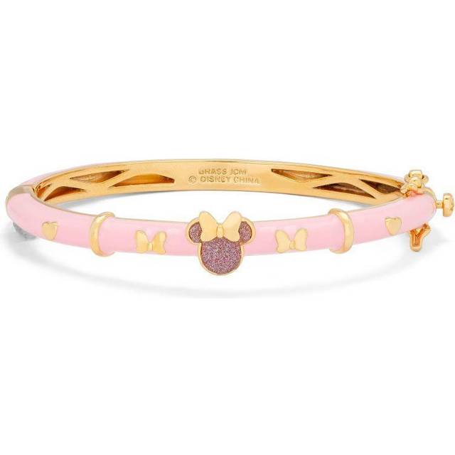 Disney Minnie Mouse Kids Pink & Gold Plated Bracelet