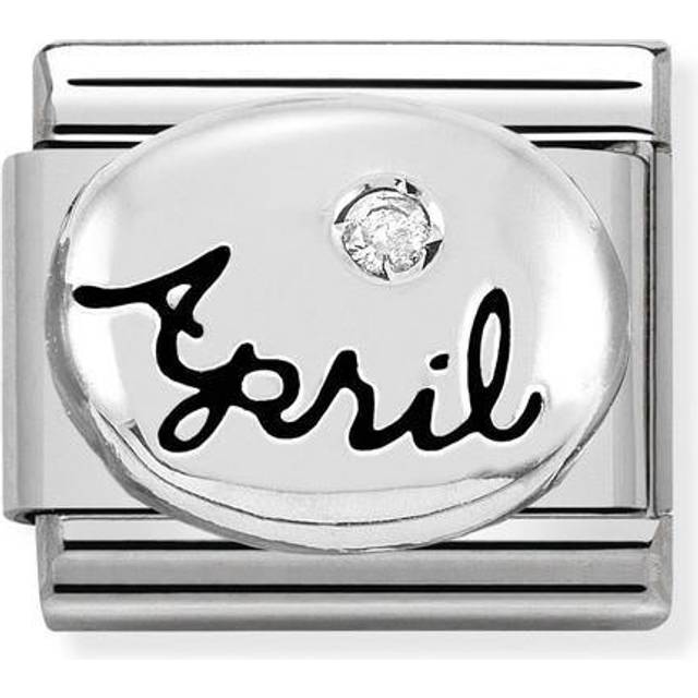 Nomination Classic Silver April Diamond Birthday &amp; Birthstones Cha
