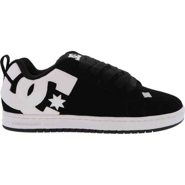 DC Men's Court Graffik Skate Shoes Trainers Black - UK 7