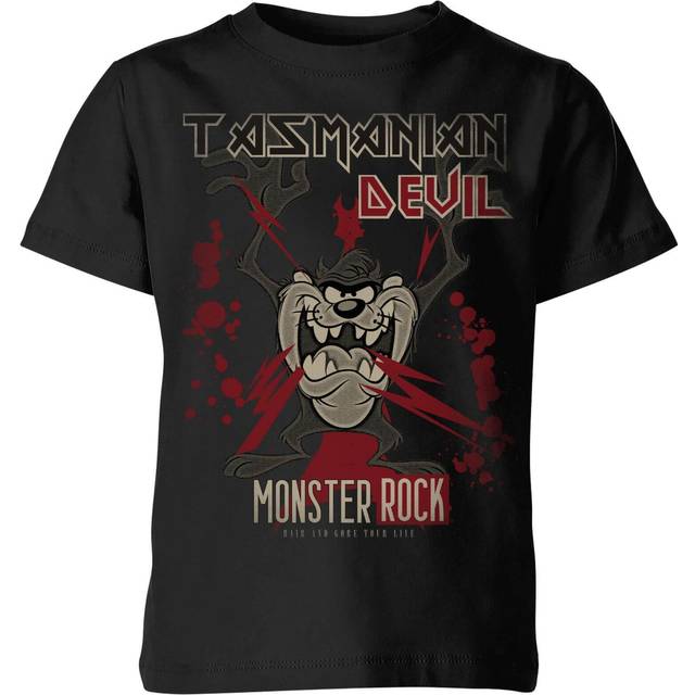 Looney Tunes Tasmanian Devil Monster Rock Kids' T-Shirt - Black - 3-4 Years - XS