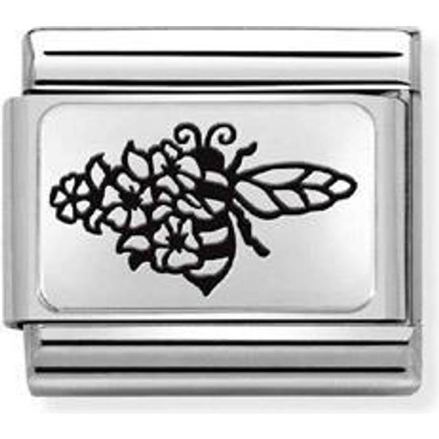 Nomination CLASSIC Composable Plates Bee with Flowers Charm 330111/21 - Two Colour