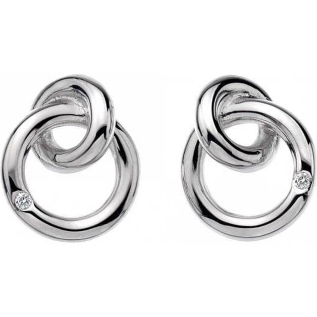 Hot Diamonds Eternity Interlocking Silver Stud Earrings DE308