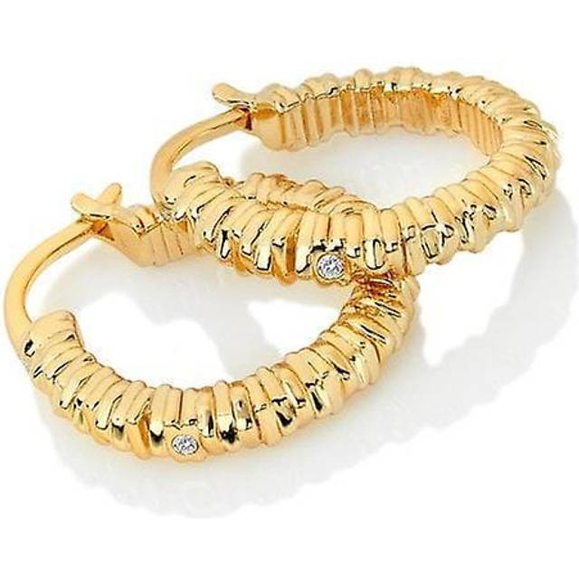 18ct Gold Plated Sterling Silver Believe Earrings DE685