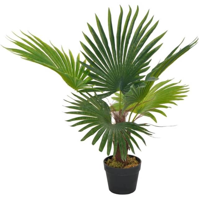 vidaXL Konstväxt Palm med kruka 70 cm grön