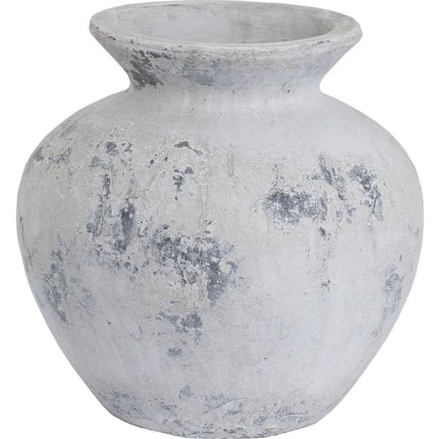 Darcy Antique White Vase - Ceramic - L31 x W31 x H30 cm - Stone