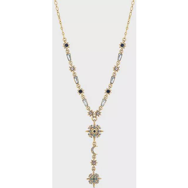 MOOD by Jon Richard Gold Plated Multi Coloured Fine Celestial Y Necklace