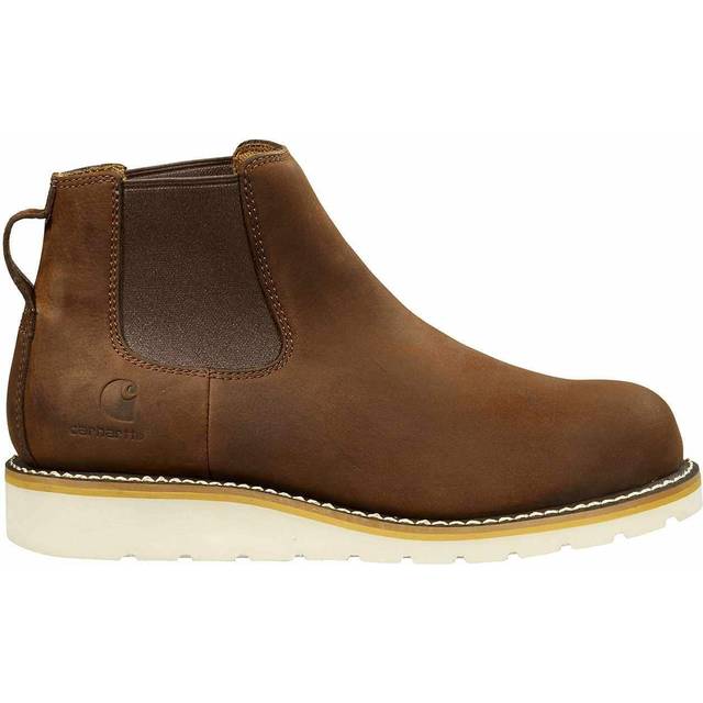 "Carhartt Men's Wedge 5"""""""" Chelsea Pull-On Soft Toe FW5033-M Boot  Dark Bison Oil Tanned  8"
