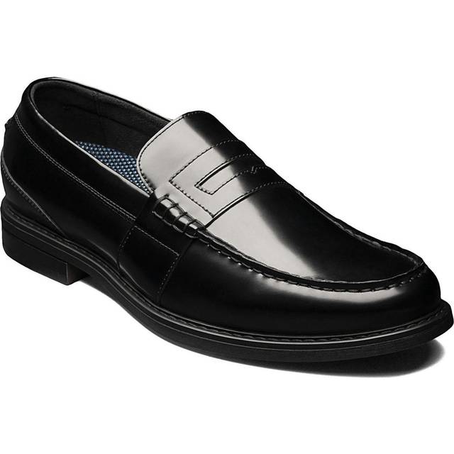 Nunn Bush Men's Lincoln Leather Moc Toe Penny Loafers Black - Size: 8 D-Width