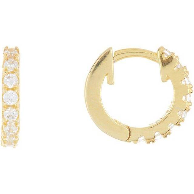 Adornia 14K Over Silver Huggie Earrings