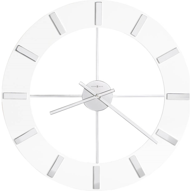 Oversized Pearl 76.2cm Wall Clock - White (76.2cm W X 76.2cm H X 5.08cm D)