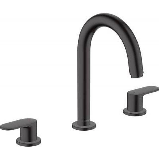 Hansgrohe Vernis Blend Matt Black 3-Hole Basin Mixer Tap With Pop-Up W
