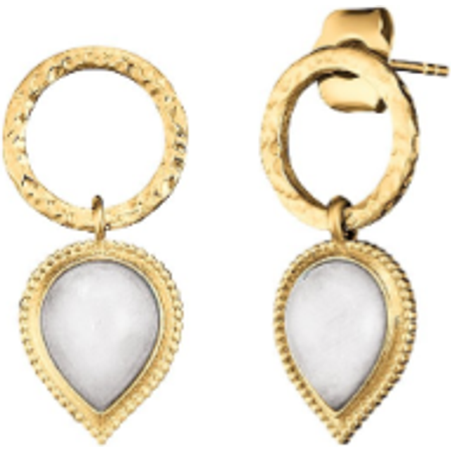 Engelsrufer Moondrop Damen-Ohrstecker mit Anhänger aus Sterling-Silber in der Farbe Gold, ERE-PUREDROP-MO-G